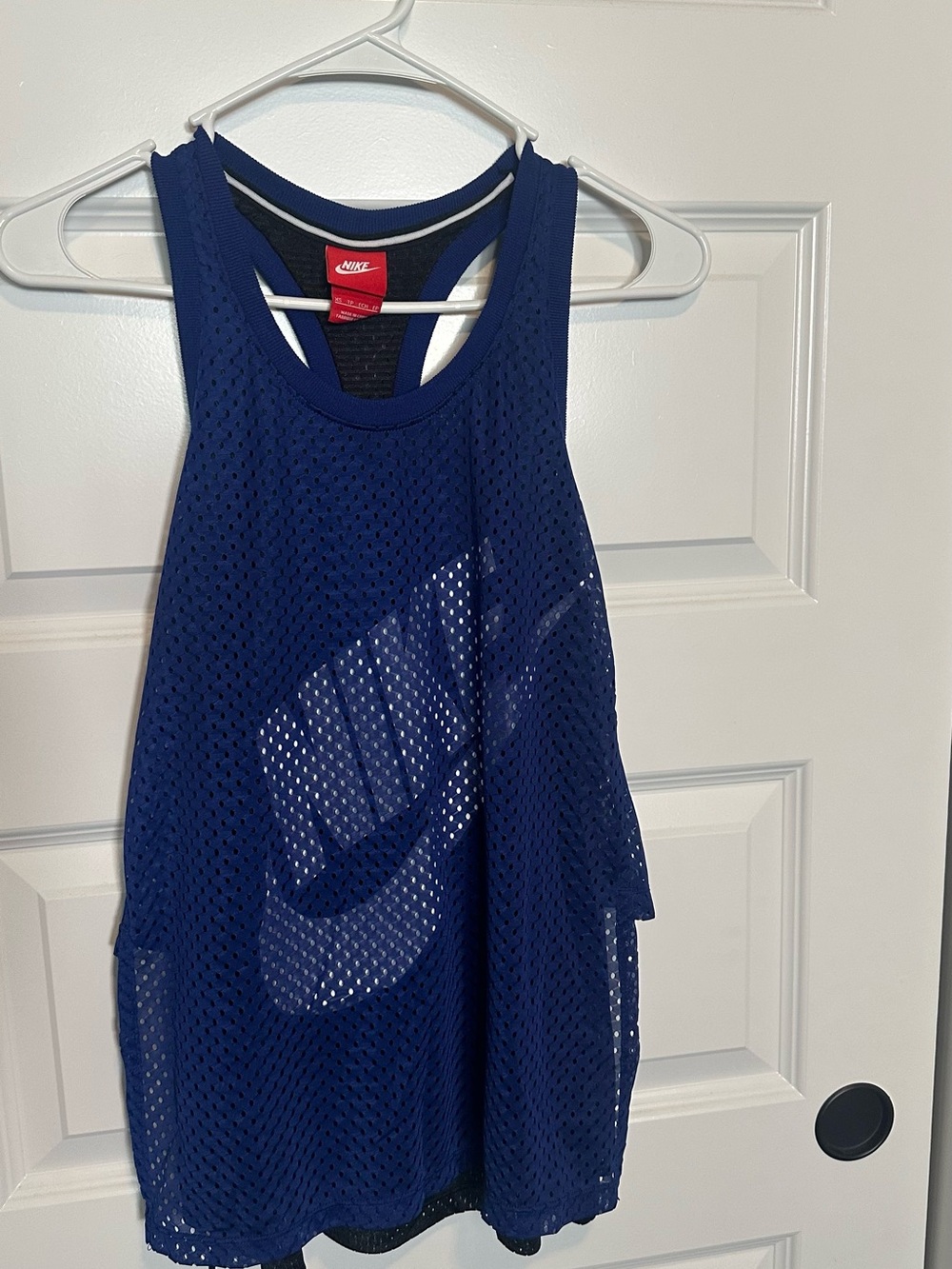 Nike Women's Royal Blue Mesh Racerback Tank